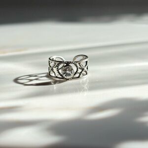 VTG 2002 Avon Sterling 925 April Birthstone Toe Ring Adjustable NIB 360